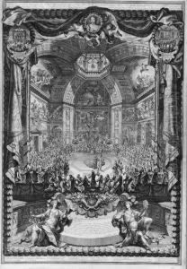 The Celebration Of The Birth Of The Prince Of Orange (hollstein7) by Daniel the Elder Marot