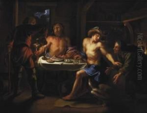 Jupiter Et Mercure Chez Philemon Et Baucis by Francois Marot