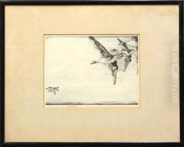 ''wild Geese Inflight'' And Trout Fishing - view 1