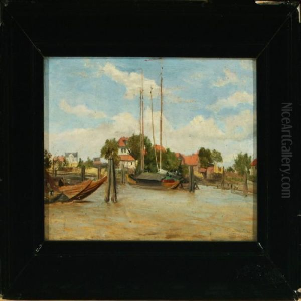 Houses Alongthe Elbe Near Altwerden, Hamburg - view 1