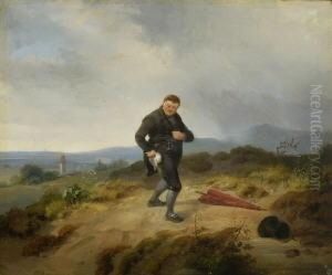 Malheur Beim Kirchgang. by Joseph Heinrich L. Marr