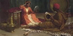 Combing Her Hair by Frederick Marriott