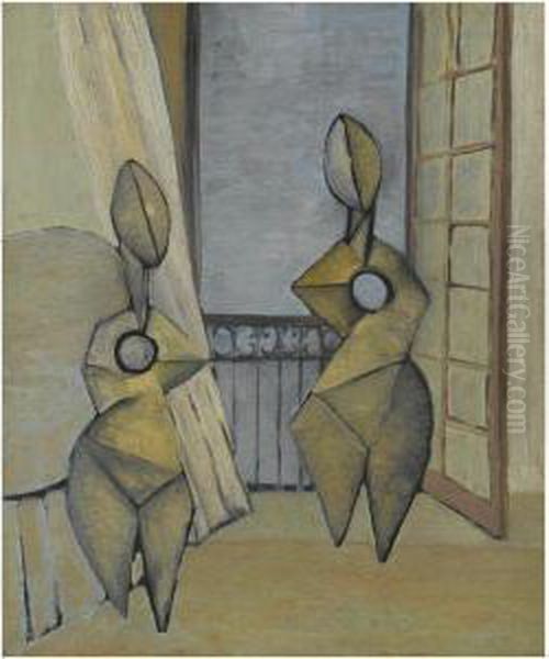 Figures By An Open Window - view 1
