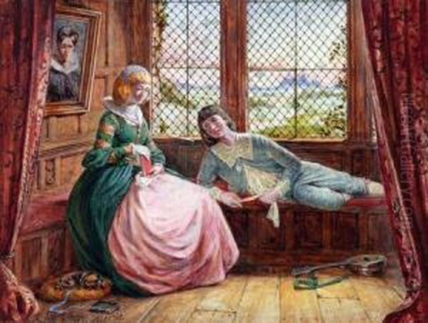 Interior Scene With Romantic Couple - view 1
