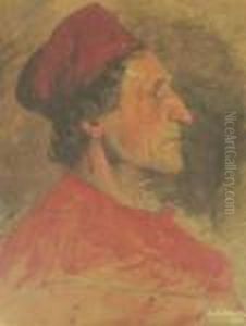 Portrait Of A Man In Profile by Arthur Hardwick Marsh