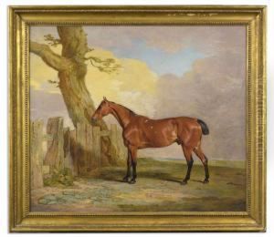 Butcher's Boy, A Bay Hunter Once Owned By R. Lambton, Esq., Master Of The Sedgefield Hunt (formerly Titled: Hunter In A Landscape) by Benjamin Marshall