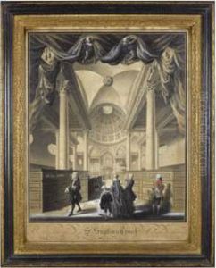 Perspective View Of The Inside Of St Stephens Church In Walbrook,london by George Marshall