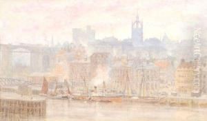 Newcastle Docks by Herbert Menzies Marshall