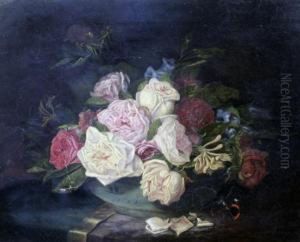 Roses In Vase by John Fitz Marshall