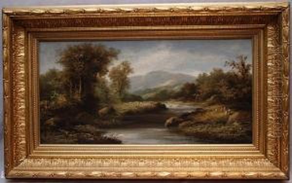 Mountain Landscape With River - view 1