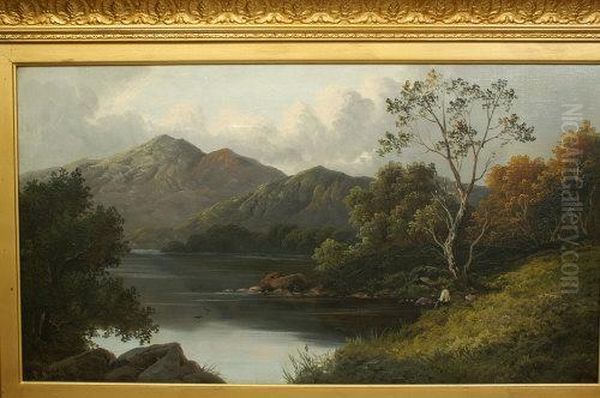 Figure By A Quiet Lake - view 1