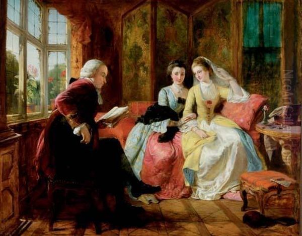 Oliver Goldsmith Reading A Novel To Miss Horneck "the Jessamy Bride" And Her Sister - view 1