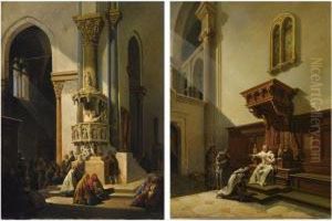 Coppia Di Interni Di Chiese by Filippo Marsiglia