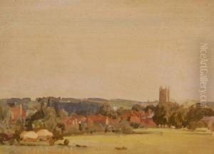 Somerset Village Scene by Freda, Nee Clulow Marston