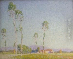 Landscape With Trees, Buildings And Hills by Reginald St. Clair Marston