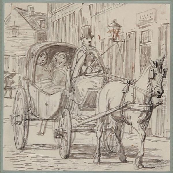 Village View With A Horse Carriage - view 1