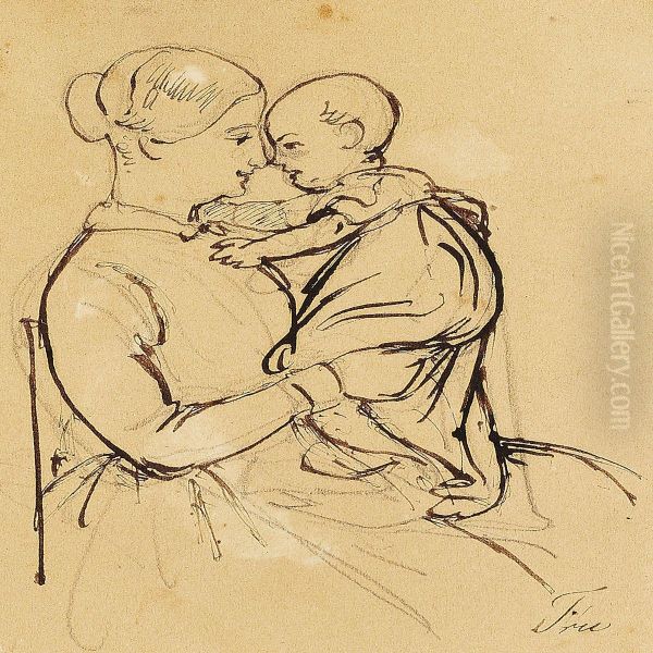 Mother And Child Playing - view 1
