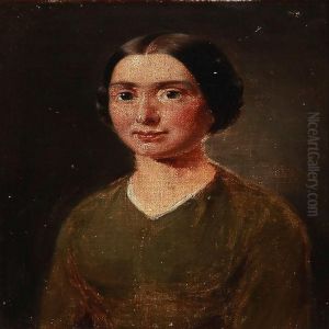 Portrait Of A Girl In A Green Dress by Wilhelm Marstrand
