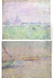 Prairies En Flandre, 1921?; Bateau De Peche Sur La Plage A La Panne, 1922 (2)