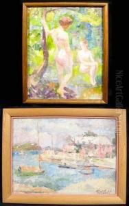 Nudes In A Forest Clearing; Bermuda Harbor, 1936 (2) by Paul Jean Martel