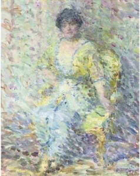 Seated Woman With Dark Hair - view 1