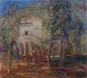 Paesaggio Con Chiesetta by Ugo Martelli