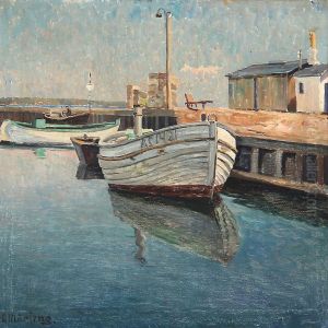 Harbour Scene by Alfred Martens
