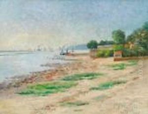 Elblandschaft Bei Blankenese by Ernst Edouard Martens