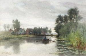 Dutch Canal Landscape by Willy Martens