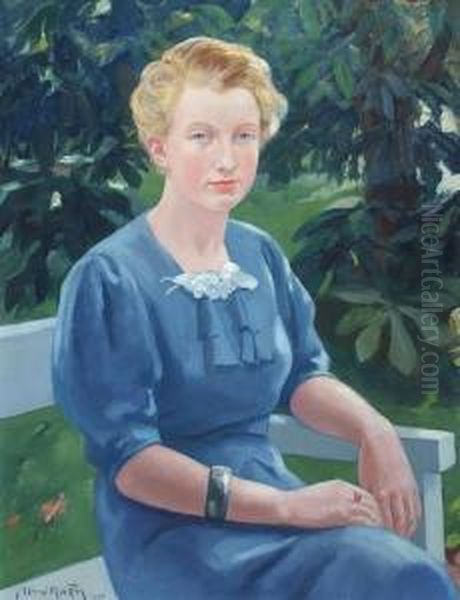 Portrait De Dame En Bleu - view 1