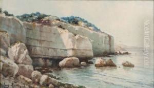 Falaise En Bord De Mer. by Auguste Martin