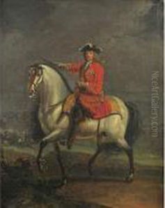 Portrait De Louis Xiv A Cheval by Pierre Denis Martin Des Gobelins