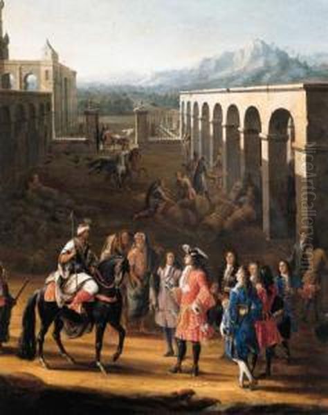 The Reception Of Franois Pidou De Saint Olon, Ambassador Of Kinglouis Xiv Of France, By Sultan Moulay Ismael Of Morocco On 19 June1693 - view 1