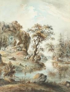 Landscape With Figures By The Lake