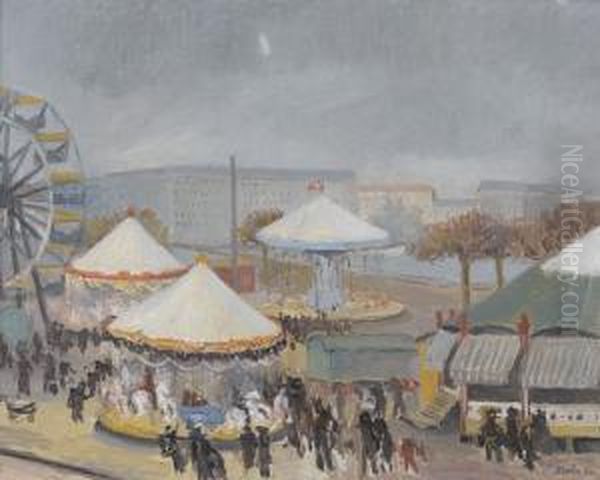Jahrmarkt Am Quai Du Mont-blanc In Genf - view 1