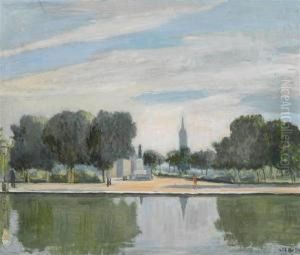 The Garden In Peyrouse by Eugene Louis Martin