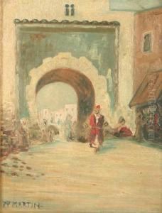Orientalische Szene Mit Stadttor by John Martin