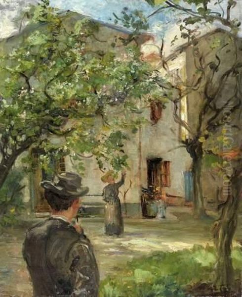 L'artiste Devant Sa Maison - view 1
