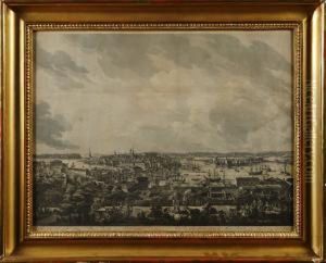 Stockholm Sedt Fran Mose-backe Pa Sodermalm by Johan Fredrik Martin