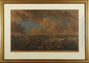 Stockholm Sedt Fran Mose-backe Pa Sodermalm by Johan Fredrik Martin