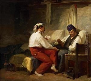 Kartenspielende Soldaten by Paul Martin