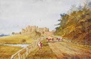 'kenilworth Castle'; Dray Horses Outside Theelephant, Rowington, Warwick