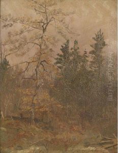 Autumn Clearing At Dusk by Thomas Mower Martin