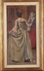 Figure In Un Interno by Umberto Martina