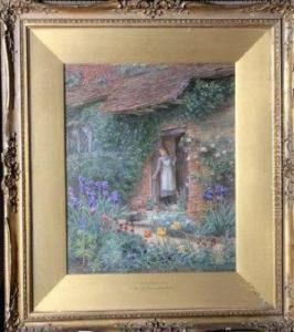 Cottage Garden Near Ewhurst, Surrey by Edith Martineau