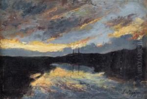 Tramonto Sul Fiume by Luigi Martini