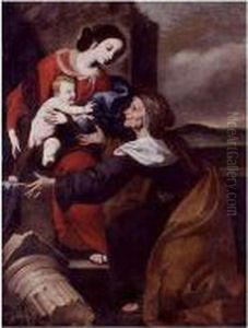 Madonna And Child With Saint Elizabeth by Giuseppe Marullo