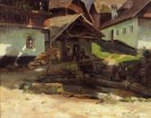 Motiv Aus Dreulach Im Gailtale by Anton Marussig