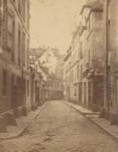 Paris, Quartier Saint Andre Des Arts, Rue De L'eperon, Rue Serpente by Charles Marville
