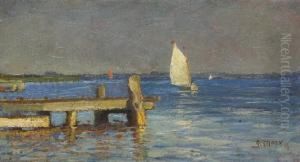 Segelboote Auf Einemnorddeutschen See by Gustav Marx